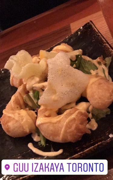 Prawn tempura with chili mayo