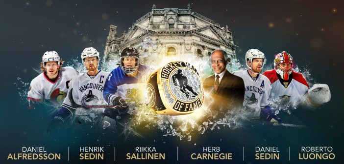 2022 Hockey Hall of Fame Inductees (HHOF 22) – Daniel Alfredsson, Herb Carnegie, Roberto Luongo, Riikka Sallinen, Daniel Sedin & Henrik Sedin
